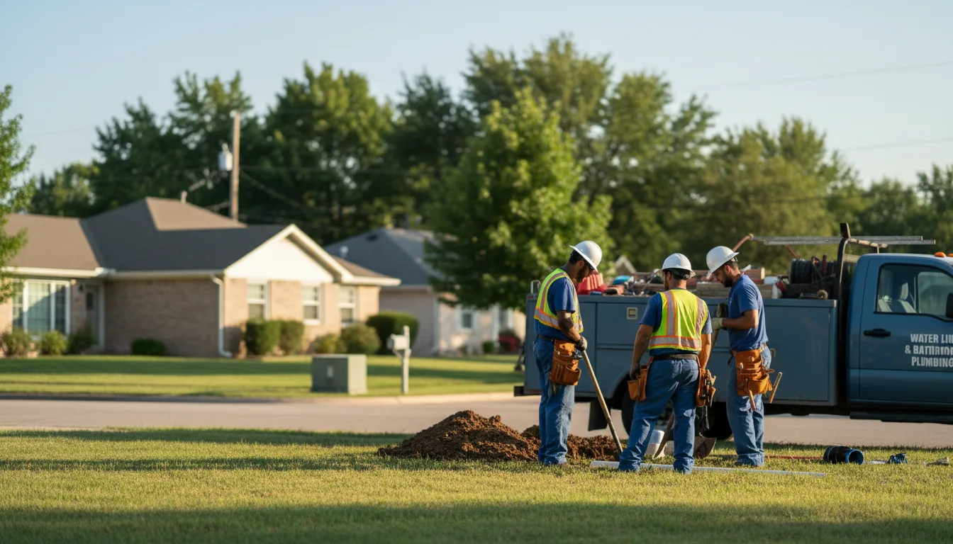 Residential water line and bathroom plumbing service in Fitzhugh, OK